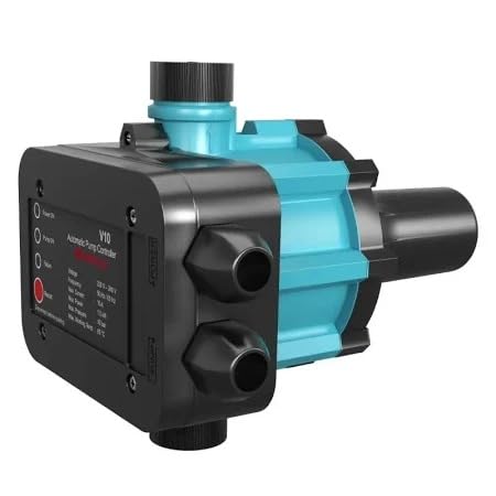 Image of V10 Automatic Pressure Controller for Water Pump | Heavy Duty Smart Pump Controller 10 Bar Max Pressure & 10Amp Load | Auto Start Stop with Dry Run Protection | Ideal for Home Booster Pumps