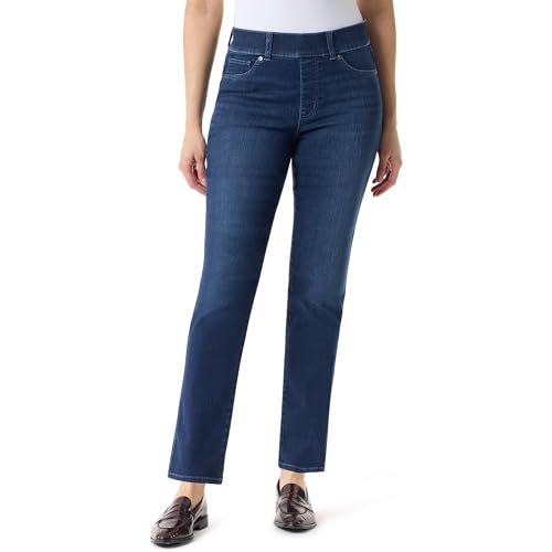 Image of Gloria Vanderbilt Womens Shape Effect Pull on High Rise Straight Leg Jean Standard