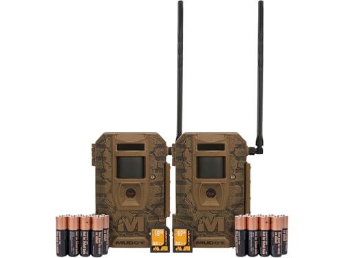 Muddy Outdoors Mitigator 3.0 Combo 2 Pack Cellular Trail Camera with 28MP 720p Video Batteries & 16GB SD Card Included