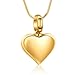 Handtuchhalter,Edelstahl  günstig Kaufen-Mini-Herz-Urnen-Halskette für Asche, Edelstahl, Andenken, Schmuck für Damen und Herren (Goldene)
