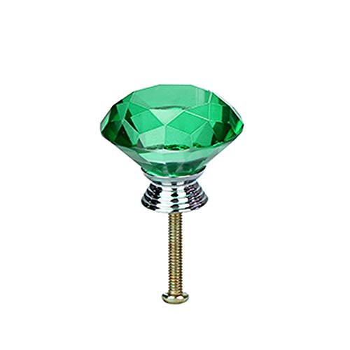 Sencillo Vida Pomos Tiradores de Cristal 40mm para Puertas de Cajones Armarios de Cocina Vestidor Pomos para Muebles Perillas para Cajón y Gabinete