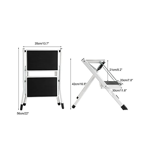 Kosoree Portable 2 Step Ladder Folding Non Slip Safety Stool Heavy Duty Industrial Home - Image 8