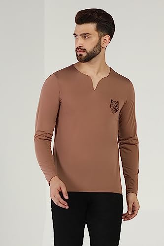 Image of INKKR Regular Fit Style V-Neck Full Sleeve T-Shirts for Men