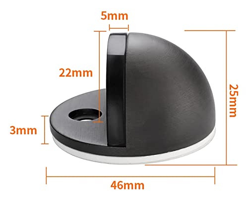 Batente de porta batente de porta, batentes de porta magnéticos, níquel acetinado escovado, suporte