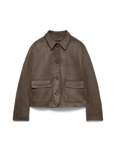 VERO MODA Short Jacket Vmjose Kelly GA Noos Veste Courte, Copeaux de Chocolat, L Femmes