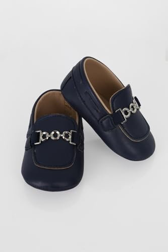 Baby Boys' Loafer Shoes with Metal Charm - Soft Footwear for All Occasions4