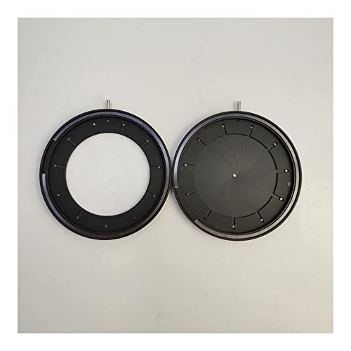 Microscope Adjustable 2-50mm Iris Diaphragm Aperture 11 Blades Condenser Circular Aperture for Digital Camera Microscope Adapter