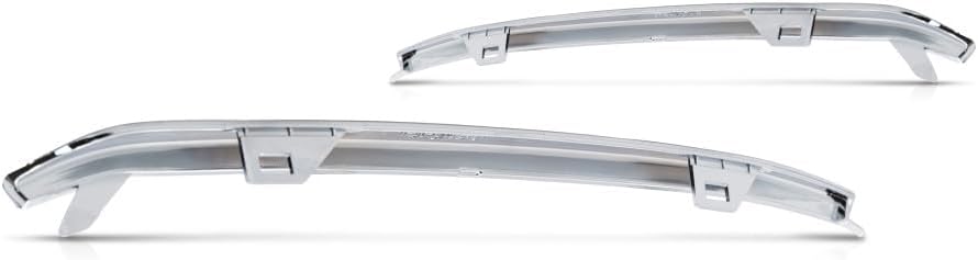 For Chevy Tahoe Bumper Trim 2015-2020 Outer Driver and Passenger Side Pair/Set | Front | Lower | Chrome | Molding | w/Luxury Package | GM1046106, GM1047106 | 22936484, 22936485