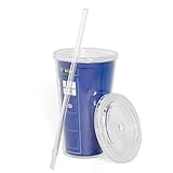 Underground Toys Doctor Who 16 oz Tardis Insulated Travel Coffee Mug with Lid & Straw