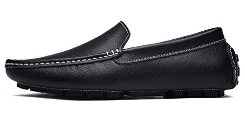 Santimon Mens Casual Loafer Slip-on Moccasin Boat Shoes Flat Driving Shoes2