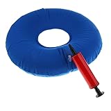 Luzhengyang Inflatable Seat Cushion for Hemorrhoid and Bedsore Relief, Donut Pillow for Coccyx Tailbone Pain, Prostate Treatment Pad, for Office Chair, Wheelchair, Car, Blue