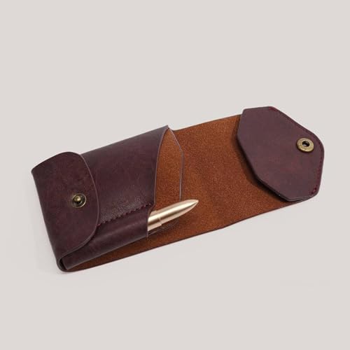 Vintage Handmade Leather Wallet, Multifunctional Handmade Mens Wallets Leather, Slim Minimalist Men's Wallets Built-In Pen Slot (3, Without pen)2