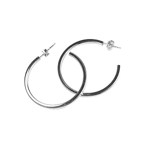 Grandes boucles d'oreilles créoles en argent le cadeau d'anniversaire idéal