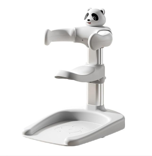 Transat de bain bébé panda blanc réglable pour douche et baignoire familiale