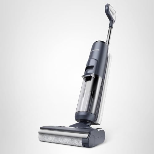 Tineco Floor ONE S5 Smart Cordless Wet Dry Vacuum Cleaner and Mop for Hard Floors, Digital Display, Long Run Time, Great for Sticky Messes and Pet Hair, Space-Saving Design, Blue