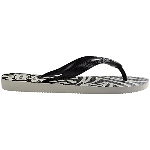 Chinelo Top Animals, Havaianas, Feminino, Branco/Preto, 33/34