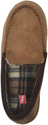 Hanes boys Moccasin House Shoe With Indoor Outdoor Memory Foam Sole Fresh Iq Odor Protection Slipper, Tan Microsuede, Medium Little Kid US | Image 2