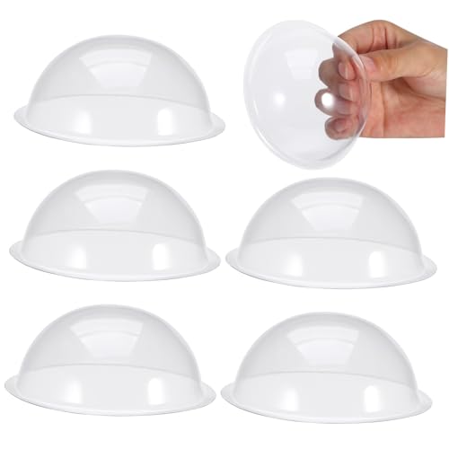 Hemoton 20pcs DIY Christmas Ornaments Semicircular Micro Landscape Cover Plastic Display Dome Replacement for Craft Decorative Bowls
