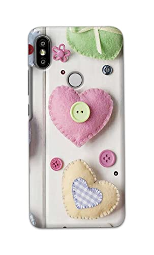 Image of PRINTFIDAA Heart Shape Hard Back Cover for Redmi Y2 / Redmi S2 Back Cover -(P6) KAT1010