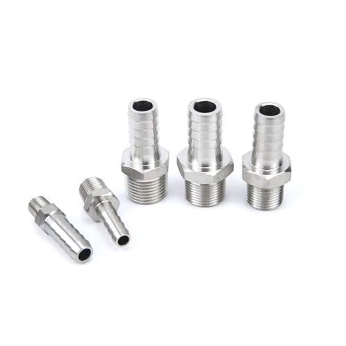 Conector de manguera de 16mm con rosca macho M4x0.7 en acero inoxidable 6