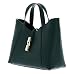 Imagen de Furla Cuero bolso shopper Goccia Tote Bag Botanical Green verde oscuro