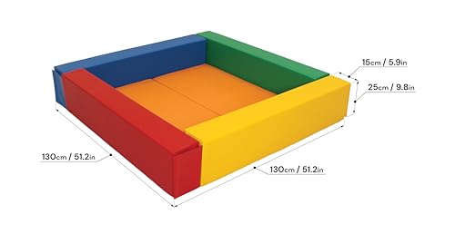 IGLU Soft Play Ball Pool Heaven for Toddlers 1-3 Foam Pit for Baby and Toddler Ball Pit Activities Indoor and Outdoor Large Softzone Kids' Ball pits in White Color