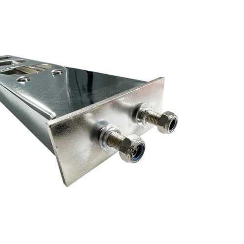 Image of New 30 inch Chrome Mud Flap Hanger with Light Cutouts Spring Loaded 2 1 /2 Bolt Pattern Length 30 inch Light Cutout 4 inch for Freightliner Kenworth Peterbilt International Mack Volvo