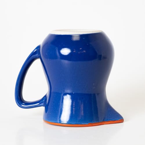 Image of KALAKRITI 300 ml Glossy Royal Blue Ceramic Milk Pot & Creamer | Handmade Pouring Mug with Handle | Multipurpose Coffee, Tea, Sauce & Syrup Server | Table Pitcher for Cafe & Home Use (Set of 1)