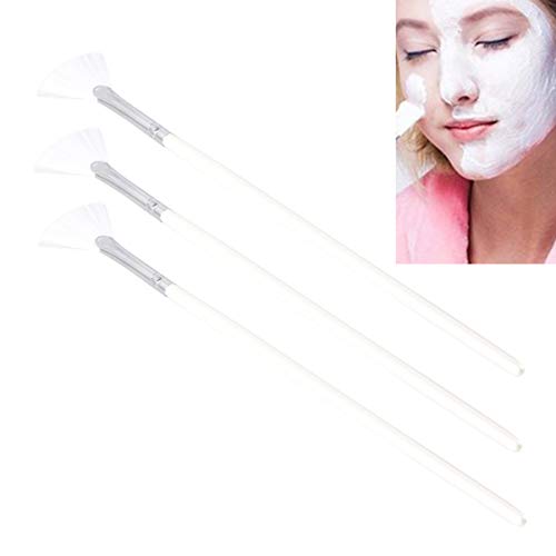 FOMIYES Facial Mask Brush Long Handle Fan Shape Skin Care Tool for Precise Application and Even Coverage Suitable for Home Spa and Diy Facial Treatments - Image 2
