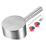 uxcell Single Lever Faucet Handle for 35mm Cartridge, Stainless Steel Faucet Handle Replacement for Kitchen Bathroom Shower, Silver