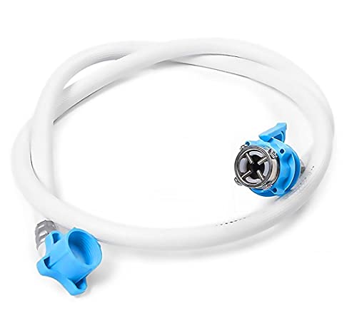 Image of AT-1 Hose pipe 2Mtr washing machine Fully automatic with Tap Adaptor Water inlet Flexible long pipes front load and top loading Washing Machines (Size 2 Meter,Color-Multi, Material-Plastic)