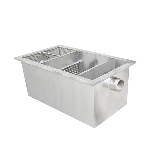 Commercial Grease Trap, Stainless Steel Oil-water Separator Catering Kitchen Canteen Grease Trap Stainless Steel Sewage Treatment,for Restaurant Coffee Shop Home Kitchen