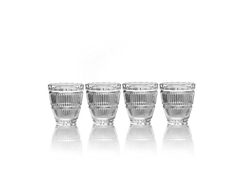 Mikasa Carroll Gate Double Old Fashioned Glass, 9-Ounce, Set of 4
