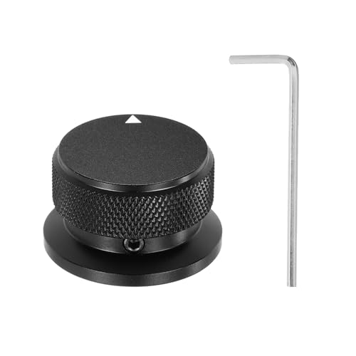 Bouton de potentiomètre en aluminium de 34 x 20 mm noir mat