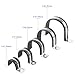 JDHGSHL 1 Inch Reinforced Rigid Pipe Strap, 2 Holes U Bracket Cable Clamp Hanger, Rubber Cushioned Insulated Clamp, Conduits Strap Clamps for Pipe Fixing on Various Surfaces, 10 PCS(25mm)