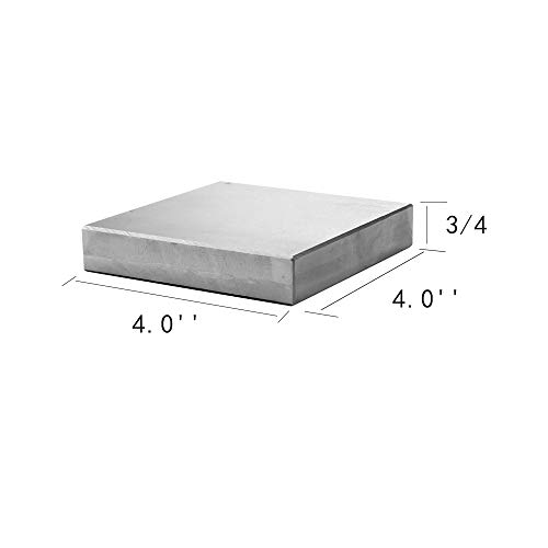 Oudtinz Steel Bench Block 4"x4" Flat Anvil Jewelers Tool Metal Bench Block for Jewelry & Stamping (4''x4''x3/4'') - Image 2