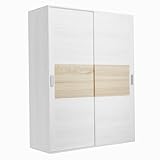 amuéblate online - Armario de Dos Puertas Correderas con Altillo Modelo Helsinki para Dormitorios de Matrimonio e Infantiles, Color Andersen - Puccini, 100 cm (Ancho) x 200 cm (Alto) x 50 cm (Fondo)