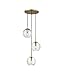 Hudson Valley Lighting 2033-AGB-CL Rousseau - Three Light 40W Pendant - 13.5 Inches Wide by 7.75 Inches High, Finish Color: Aged Brass, Glass Color: Clear