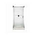 American Standard AM0305D400.006 Euro Frameless Hinge Shower Doors with D Style handle and Clear Glass, Brushed Nickel