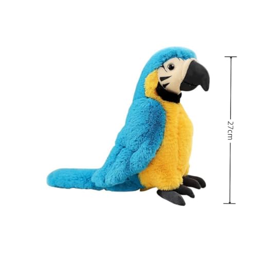 LAARNT 27cm Weicher und Bequemer Plüsch Papagei, Papagei Plüschpuppe,Plüschpuppen Plüschtiere