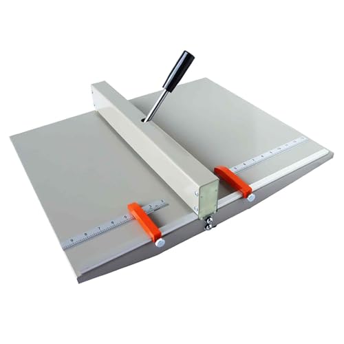 BEILOCKERY 18in Manual Creasing Machine, Portable Metal Scoring Creasing Machine, Bookbinding Creaser with 2 Magnetic Blocks, for A3 Files, Name Cards, Photos, Invitations