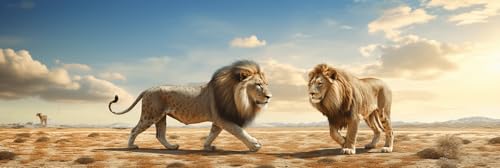 Broderie diamant lion 5D kit complet grand format 60x180cm pour loisir créatif