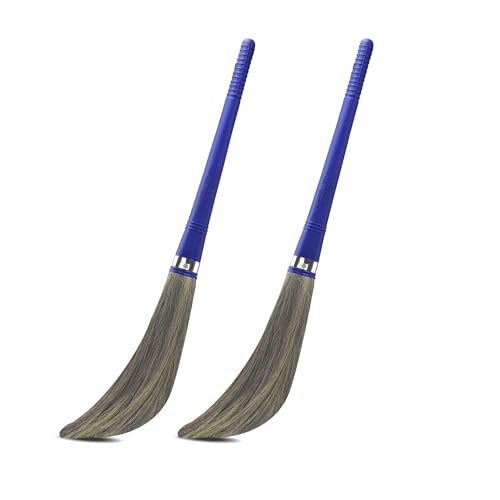 Image of BBT Phool Jhadu | Natural Grass Broom Stick for Home Cleaning | Eco-Friendly Long Handle Jhadu | Anti Dust, Lightweight & Durable Pack of- (2, XL)