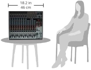 Behringer XENYX X2222USB Premium 22-Input 2/2-Bus Mixer with XENYX Mic Preamps and Compressors, British EQ, 24-Bit Multi-FX Processor and USB/Audio Interface