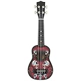Die Verwendung von hochwertigen Materialien und hohem Glanz schafft einen klaren, knackigen und angenehmen Sound. Die Bünde sind sehr glatt und werden Ihre Finger nicht verletzen. Diese niedliche Ukulele kann verschiedene Töne für Lieder produzieren.