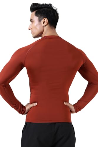 Image of FUAARK Men's Full Sleeve Compression T-Shirt - Athletic Base Layer for Fitness, Cycling, Training, Workout, Tactical Sports Wear