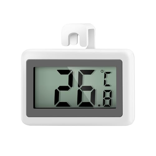 AiQInu Thermomètre Frigo Numérique, Mini Magnétique Thermomètre Congélateur avec Crochet, Mesure -50°C à +70°C, pour Réfrigérateur et Cuisine
