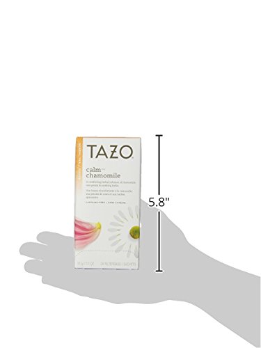 Tazo Calm Chamomile Enveloped Hot Tea Bags Herbal, Caffeine Free, Non Gmo, 24 Count, Pack Of 6 #TOP5