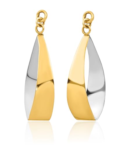 14K Solid Yellow Gold Reversible Dangle Earring Jackets for Studs3