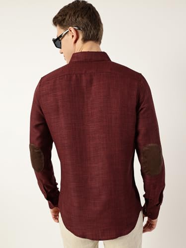 Image of Thomas Scott Men's | Solid | Full Sleeve | Regular Fit | Polyester | Button Down Collar | Casual Shirt